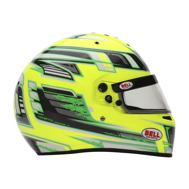 Casque Bell Karting KC7-CMR Anthracite / Jaune Champion
